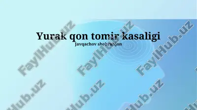 yurak qon tomir kasalligi — PPTX
