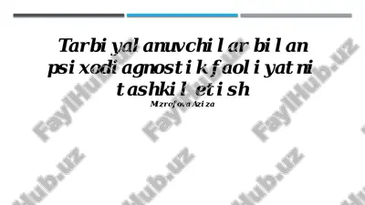 salohiyatli bolalar uchun psixologiya — PPTX