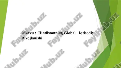hindistonning global iqtisodiy rivojlanishi — PPTX