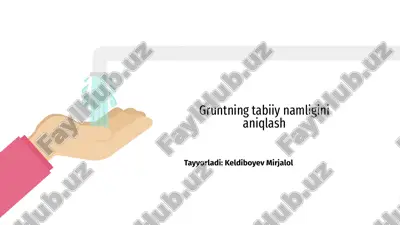 tabiiy namlikni aniqlash qurilmalari — PPTX