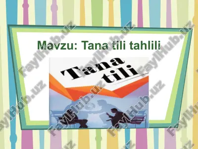 tana tili tahlili — PPTX