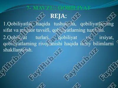 qobiliyat — PPTX