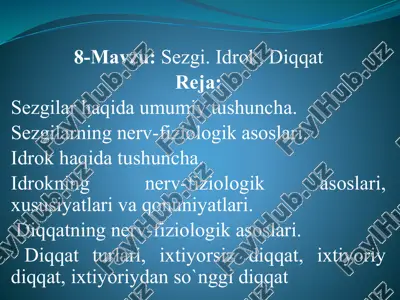 sezgi va idrok — PPTX