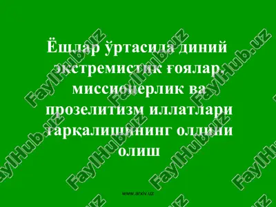 dinii ekstremizm va diniy terrorizm — PPT