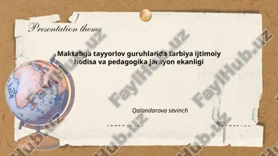 maktabga tayyorlov guruhlari — PPTX
