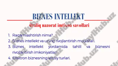 biznes intellekt — PPTX