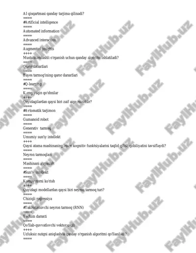 ai qisqartmasi qanday tarjima qilinadi? — PDF