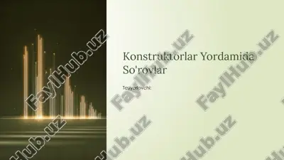 konstruktorlar yordamida so'rovlar — PPTX