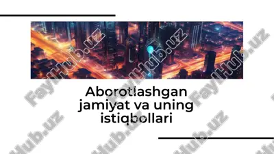 aborotlashgan jamiyat va uning istiqbollari — PDF