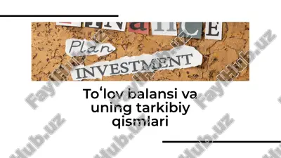 toʻlov balansi va uning tarkibiy qismlari — PDF