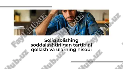 soliq solishing soddalashtirilgan tartibini qollash va ularning hisobi — PDF