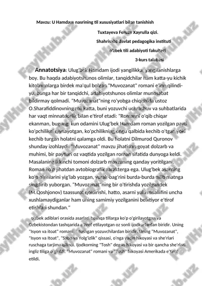 muvozanat — DOCX