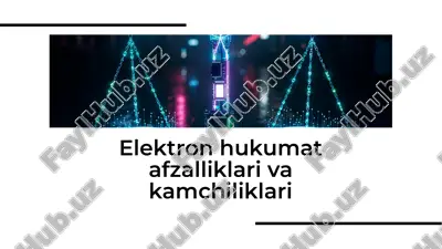 elektron hukumat afzalliklari va kamchiliklari — PDF