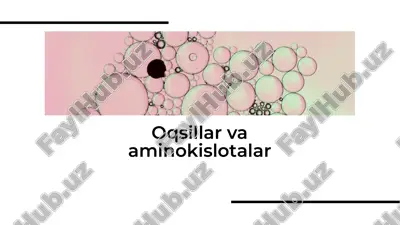 oqsillar va aminokislotalar — PDF