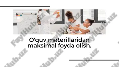o'quv materillaridan maksimal foyda olish. — PDF