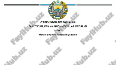 loyihani vizualizatsiya qilish — PPTX