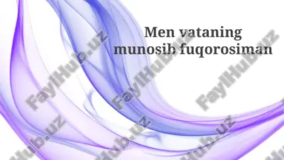 men vatanimning munosib fuqorosiman — PPTX