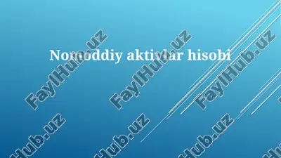 nomoddiy aktivlar hisobi — PPTX