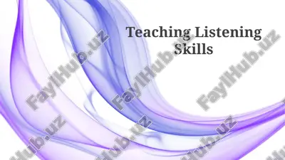 teaching listening skills — PPTX