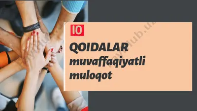 10 qoidalar. muvaffaqiyatli muloqot — PPTX