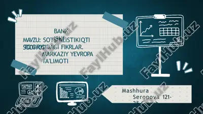 sotsialistik iqtisodiyot to'g'risida ma'rakaziyevropa ta'limoti — PPTX