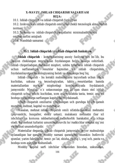 ishlab chiqarish nazariyasi — PDF