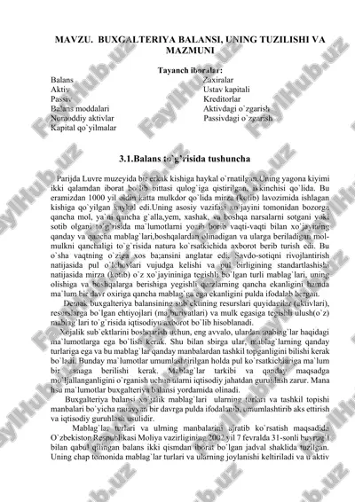 buxgalteriya balansi — DOCX