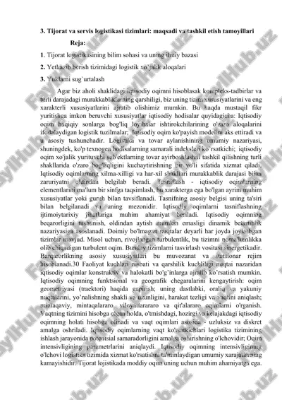tijorat va servis logistikasi tizimlari — DOCX