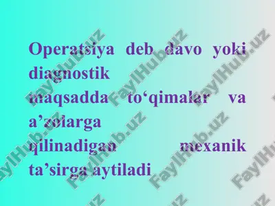 operatsiya — PPTX