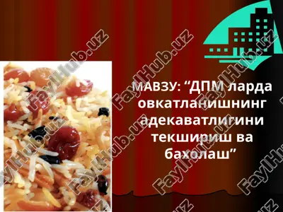 davolovchi ovqatlanish — PPTX
