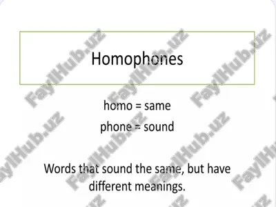 homophones — PPTX