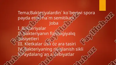 bakteriyalar — PPTX