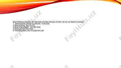 bakteriyalar — PPTX