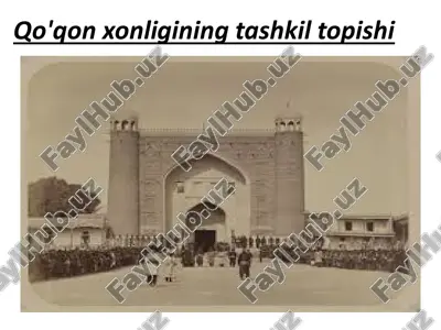 qo'qon xonligining tashkil topishi — PPTX