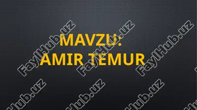 amir temur — PPTX