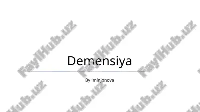 demensiya — PPTX