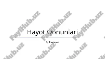 hayot qonunlari — PPTX