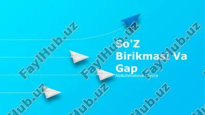 so'z birikmasi va gap — PPTX