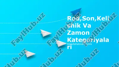rod, son, kelishik va zamon kategoriyalari — PPTX