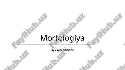 morfologiya — PPTX