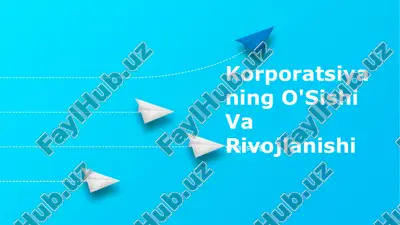 korporativ evolyutsiya — PPTX