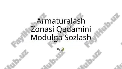 armaturalash zonasi qadamini modulga sozlash — PPTX