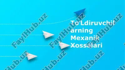 toʻldiruvchilarning mexanik xossalari — PPTX