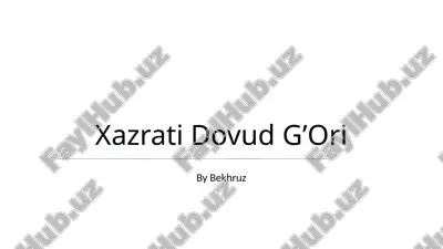 xazrati dovud g’ori — PPTX