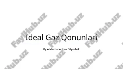 ideal gaz qonunlari — PPTX