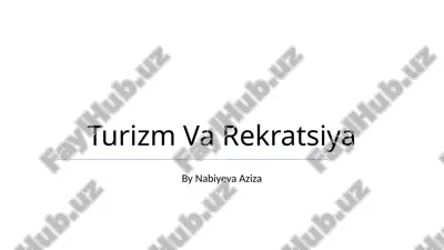 turizm va rekratsiya — PPTX