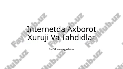 axborot xuruji va tahdidlar — PPTX