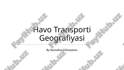 havo transporti geografiyasi — PPTX