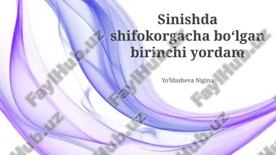 birinchi yordam — PPTX