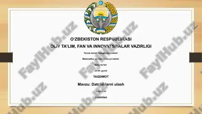 datchiklarni ulash — PPTX